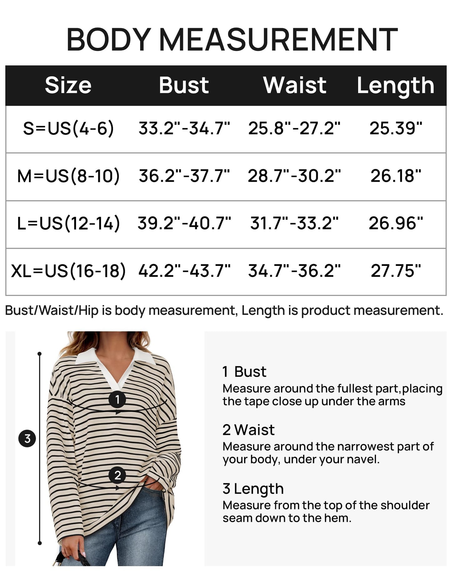 ZESICA Womens Striped Long Sleeve Shirts 2024 Casual V Neck Oversized Sweatshirt Loose Fit Tunic Tops Fall Blouses