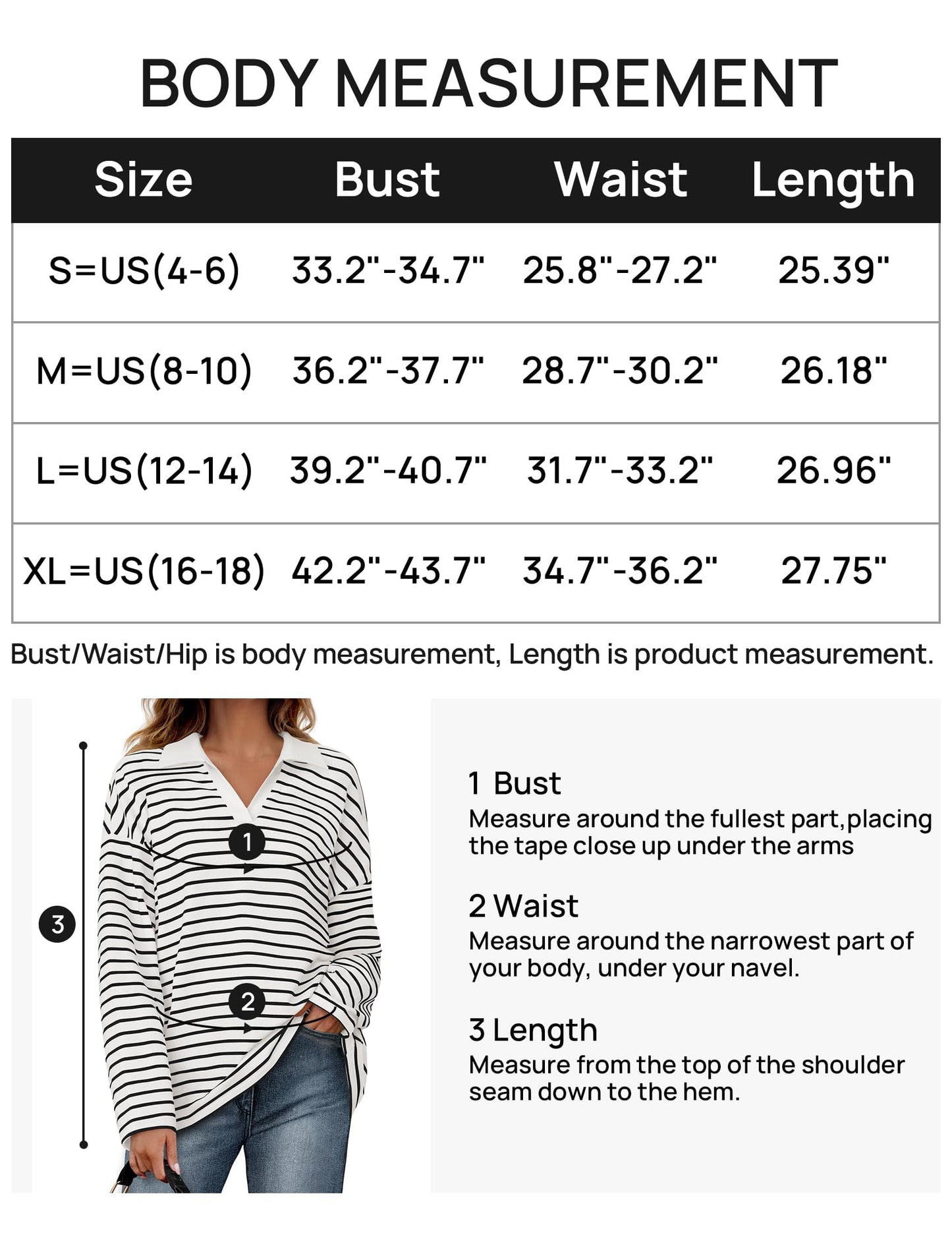 ZESICA Womens Striped Long Sleeve Shirts 2024 Casual V Neck Oversized Sweatshirt Loose Fit Tunic Tops Fall Blouses