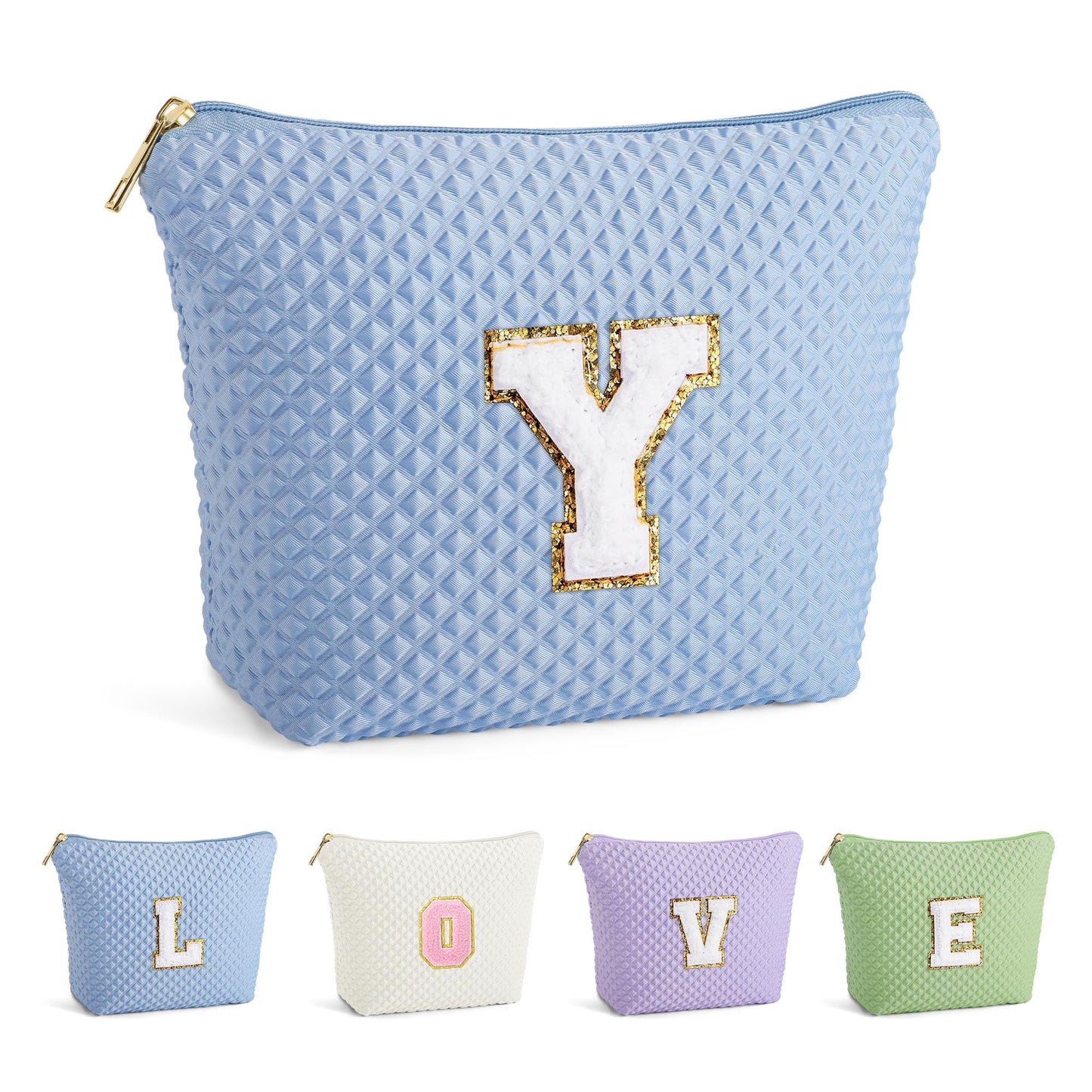 YOOLIFE Birthday Gifts for Women - 20th 30th 40th 50th 60th Birthday Gifts for Women, Happy Birthday Gifts, Personalized Birthday Gifts for Women, Monogram Initial Makeup Bag, Cosmetic Bag for Women S