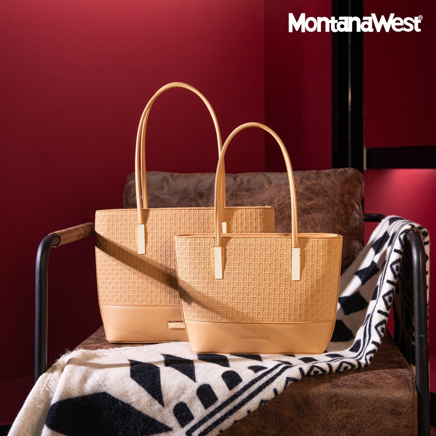 Montana West 2Pcs Tote Bags for Women Medium Satchel Purse Set